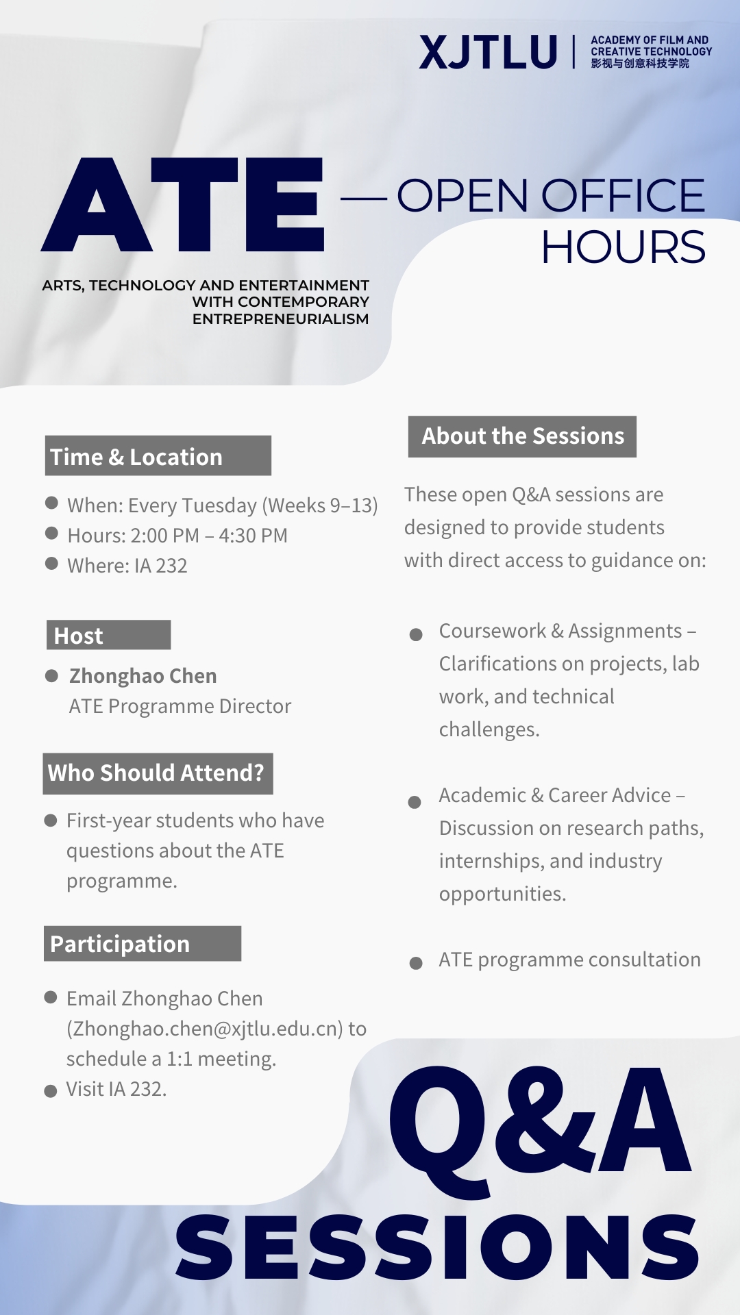 ATE Q&A Sessions – Open Office Hours